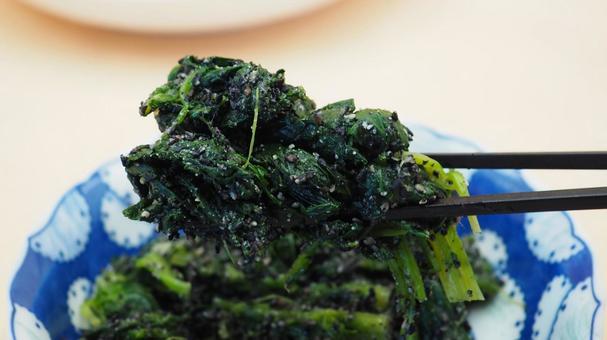 手作り・ほうれん草の胡麻和え(食べる) 手作り・ほうれん草の胡麻和え(食べる) ほうれん草の胡麻和え,手作り,ほうれん草の写真素材