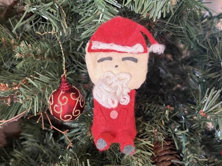 子どもが作ったサンタクロース クリスマス,ツリー,サンタクロースの写真素材