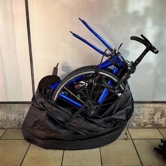 輪行作業 輪行,袋,解除の写真素材