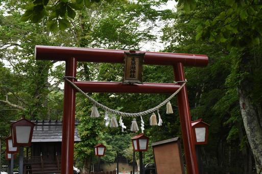 支笏湖神社 ② 支笏湖神社 ② 支笏湖,夏,自然の写真素材
