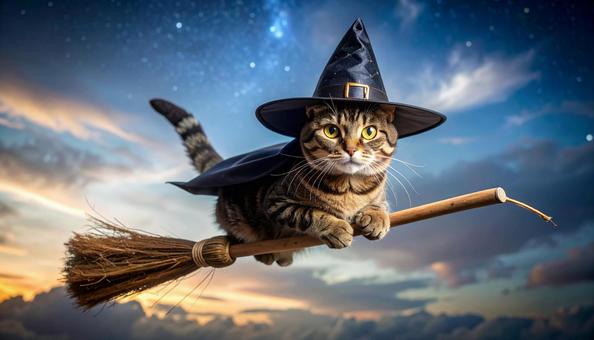 魔法猫、空を飛ぶ 魔法猫、空を飛ぶの写真