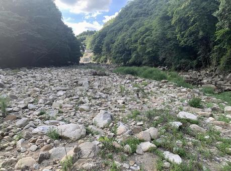 川の中流 小石 川の中流 小石の写真