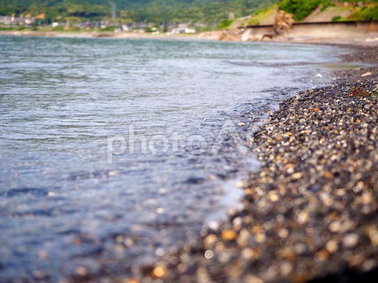 待ち遠し〜海開き 海,海岸線,塩尻海水浴場の写真素材