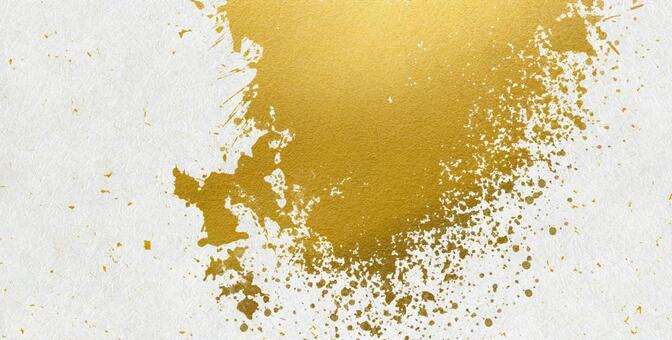 白和紙に金の模様が描かれた高級感ある背景 和紙,背景,白の写真素材