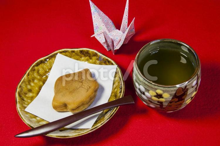 お茶請け13（和丸皿） 和菓子,まんじゅう,お茶うけの写真素材
