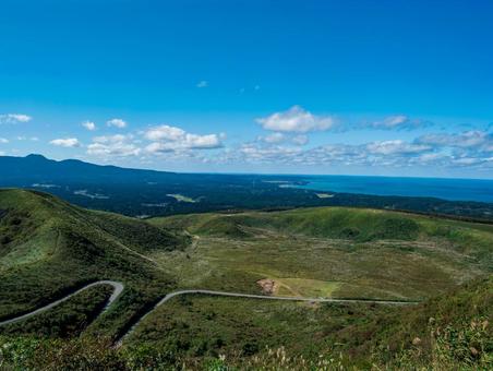寒風山 寒風山 寒風山,男鹿半島,晴れの写真素材