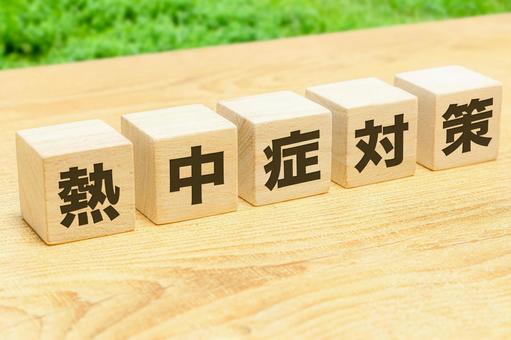 熱中症対策の文字ブロック 熱中症対策の文字ブロック 熱中症,対策,木のブロックの写真素材