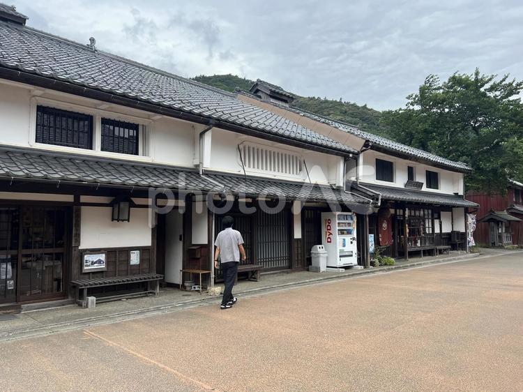 【福井】若狭熊川宿の風景 若狭熊川宿,道の駅,古民家の写真素材