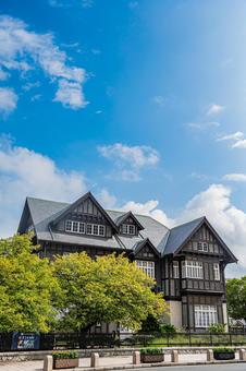 福岡県　門司港レトロの美しい建築と街並み 門司港レトロ,北九州,福岡の写真素材