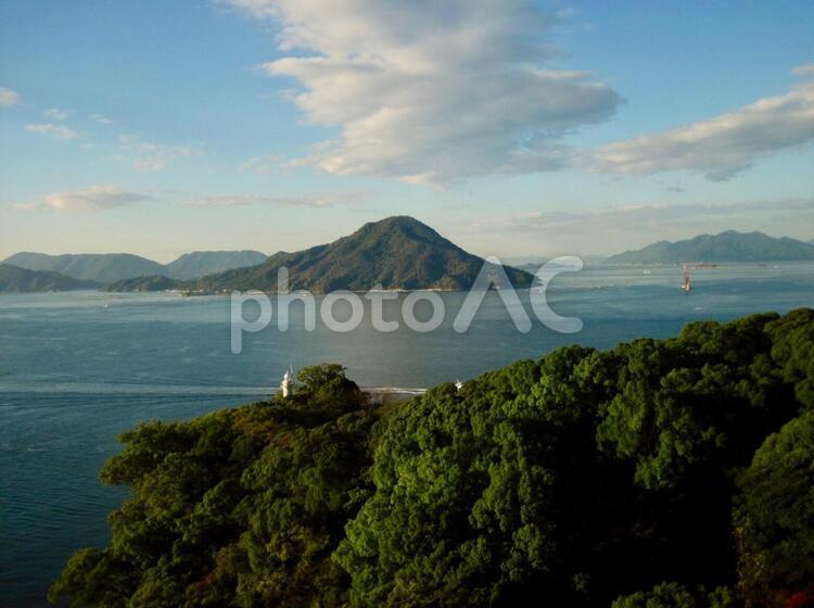 夜明けの瀬戸内海2 瀬戸内海,海,夜明けの写真素材