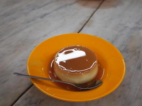 イポーの食べ物 イポー,おやつ,プリンの写真素材