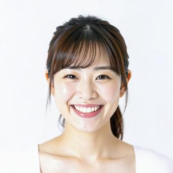 笑顔の若い日本人の女性 AI生成画像 笑顔の若い日本人の女性 AI生成画像 の写真