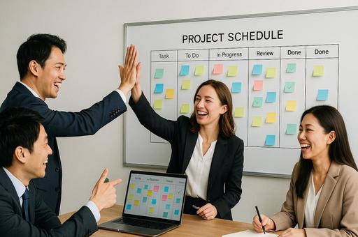 楽しそうな会議の様子 楽しそうな会議の様子の写真