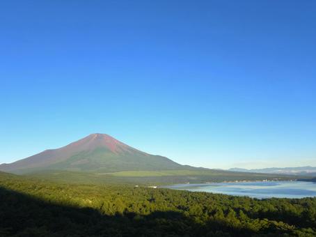 富士山と山中湖 富士山と山中湖の写真