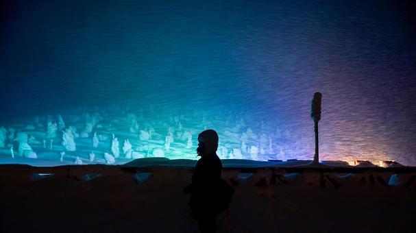 蔵王樹氷ライトアップ 蔵王樹氷ライトアップ 蔵王,樹氷,ライトアップの写真素材