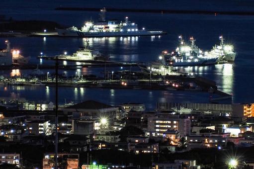 石垣島の夜景 石垣島の夜景 石垣島,夜景,海の写真素材