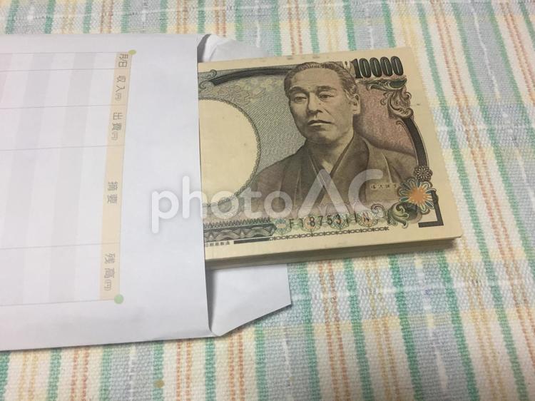 帯封付き100万円（福沢諭吉一万円札）④ 札束,100万円,帯封の写真素材