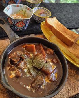 カフェランチ、ビーフシチュー カフェランチ、ビーフシチュー ビーフシチュー,ランチ,トーストの写真素材