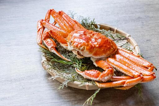 オオズワイガニのザル盛り オオズワイガニ,蟹,ザルの写真素材