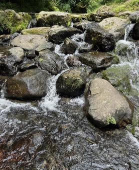 水源近くの川 水源近くの川 川,石,小川の写真素材