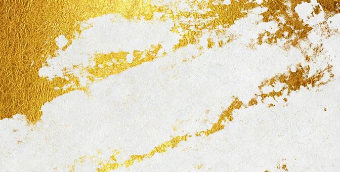 白和紙に金の模様が描かれた高級感ある背景 和紙,背景,白の写真素材