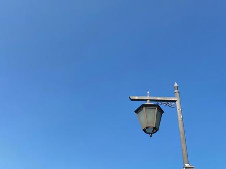 青空と街灯 青空と街灯の写真