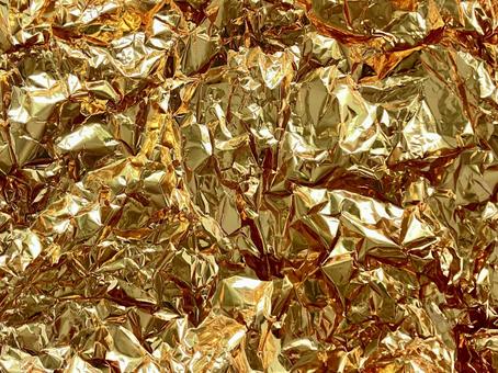 金色の紙くしゃくしゃ(少し粗め) 金色の紙くしゃくしゃ(少し粗め) 金色,紙,金の写真素材