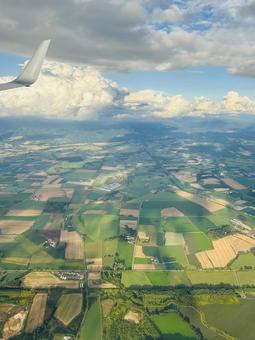 北海道の大地 北海道の大地 北海道,空撮,風景の写真素材