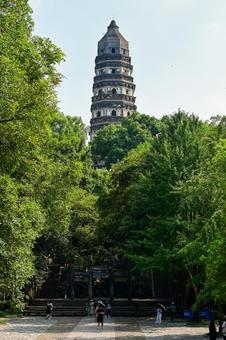 Photo, suzhou, tiger hill, tower, 