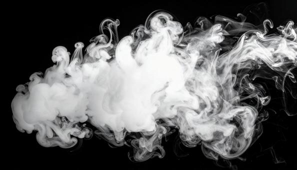 黒の背景に蒸気の写真