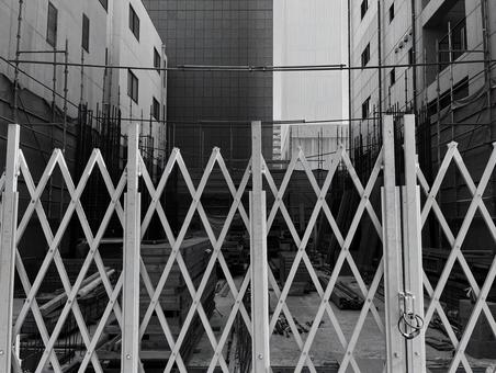 工事現場 工事現場 現場,鉄筋,型枠の写真素材