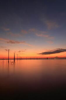 マジックアワー マジックアワー,夕焼け雲,夕焼け空の写真素材
