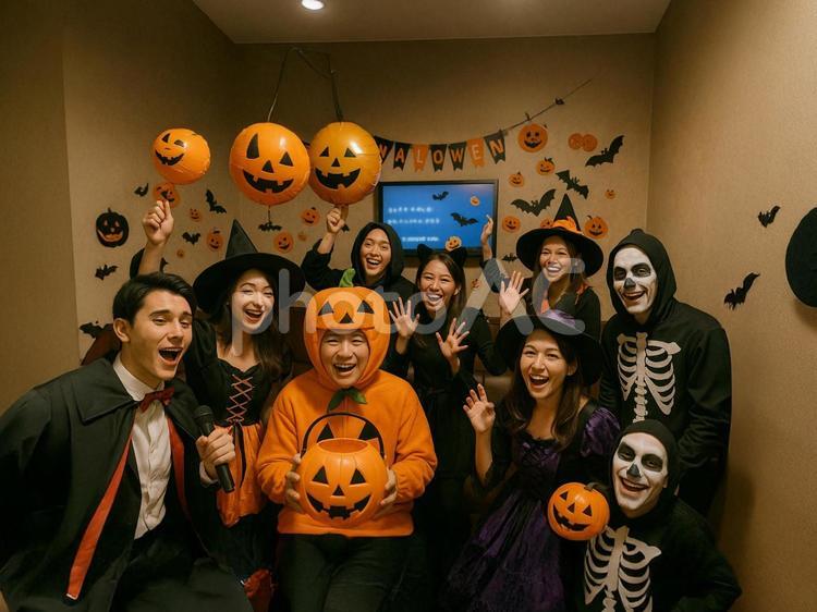 ハロウィーンパーティー ハロウィーン,ハロウィン,ハロウィンパーティーの写真素材