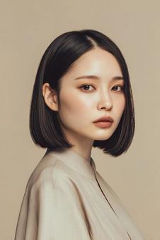 ボブヘアモデル ポートレート ヘアサロン ボブヘアモデル ポートレート ヘアサロンの写真