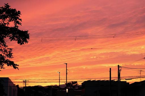 夕焼けの写真