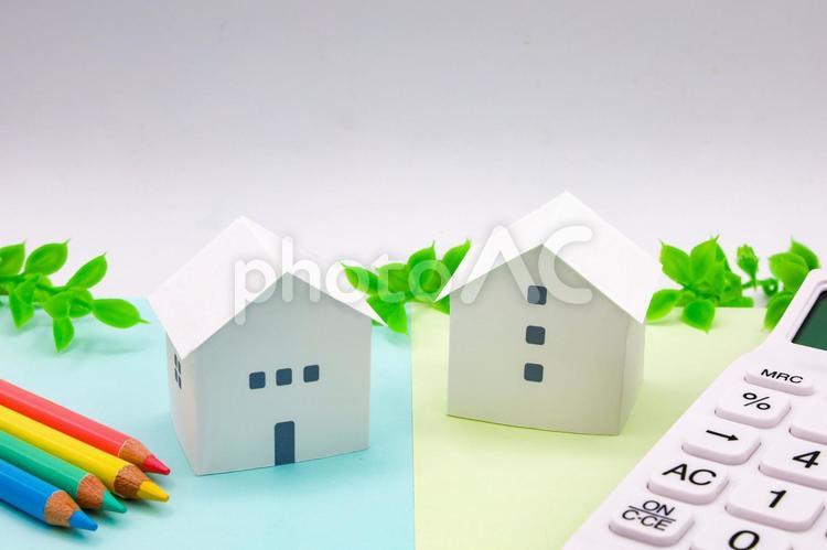 住宅ローンと未来の暮らし 家,マイホーム,住宅の写真素材