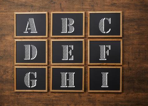 黒板 黒板,英語,メッセージボードの写真素材