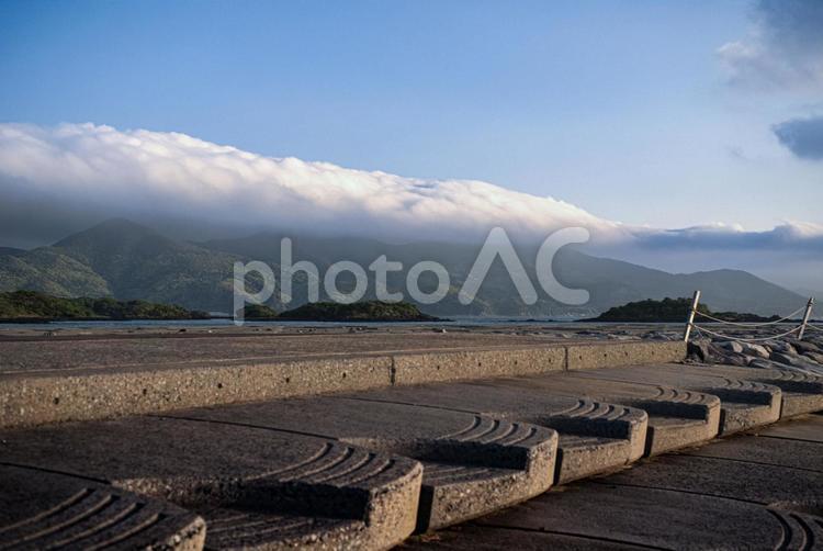 S＜五島の風景＞夜明けの多郎島海水浴場 青空,空,海の写真素材