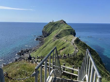 神威岬　夏　2 神威岬,積丹ブルー,海の写真素材