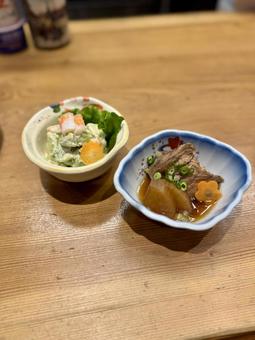 居酒屋の前菜 前菜,北千住,ブリの写真素材