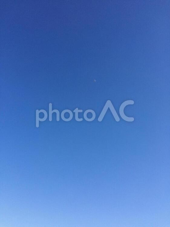 青空と小さい飛行機 バックグランド,フライト,何人もありませんの写真素材