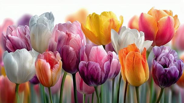 繊細な花びらが魅力のチューリップ 繊細な花びらが魅力のチューリップの写真