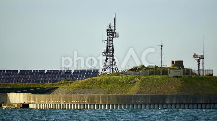 東京都の第二海堡の拡大写真 第二海堡,海,島の写真素材