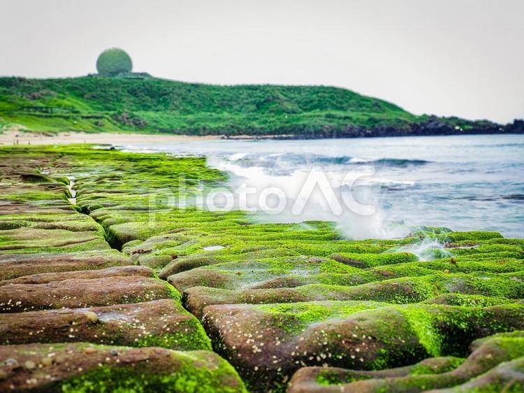 台湾-新北（石門_老梅沙灘_北岸） 海外,台湾,新北の写真素材