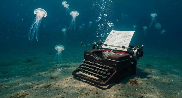 海底で書く物語 クラゲとタイプライター 海底で書く物語 クラゲとタイプライターの写真