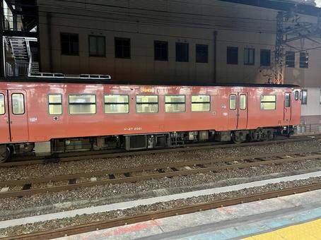 山口地区のキハ40気動車 キハ40,キハ47,気動車の写真素材