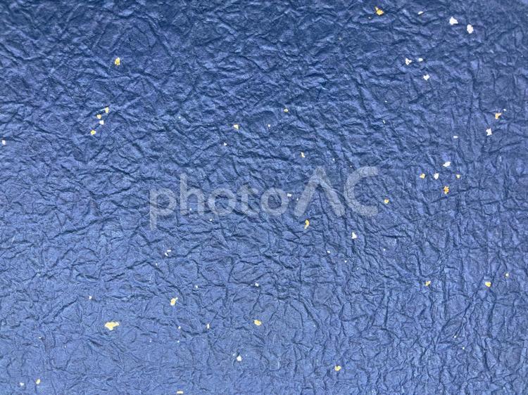 立体感のある和紙　金銀箔入り　ブルー系 和紙,ブルー系,ブルーの写真素材
