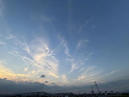 夕方と空 夕方と空の写真