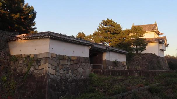 名古屋城　本丸　東南隅櫓　夕映え 名古屋城,尾張徳川家,御三家の写真素材