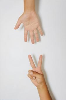 じゃんけん③ じゃんけん③ じゃんけん,手,遊びの写真素材